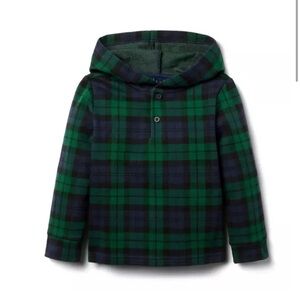 Tartan hooded shirt Janie and Jack. Christmas!